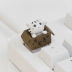 cute kitty keycap (white)