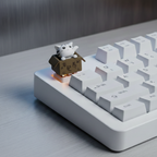 cute kitty keycap (white)