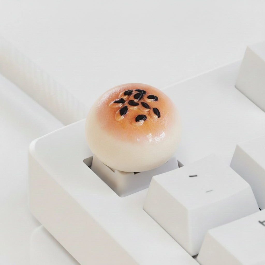 Sesame Cloud Bun Keycap