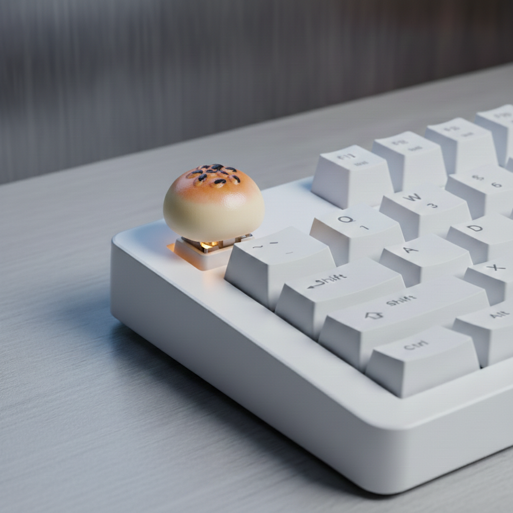 Sesame Cloud Bun Keycap